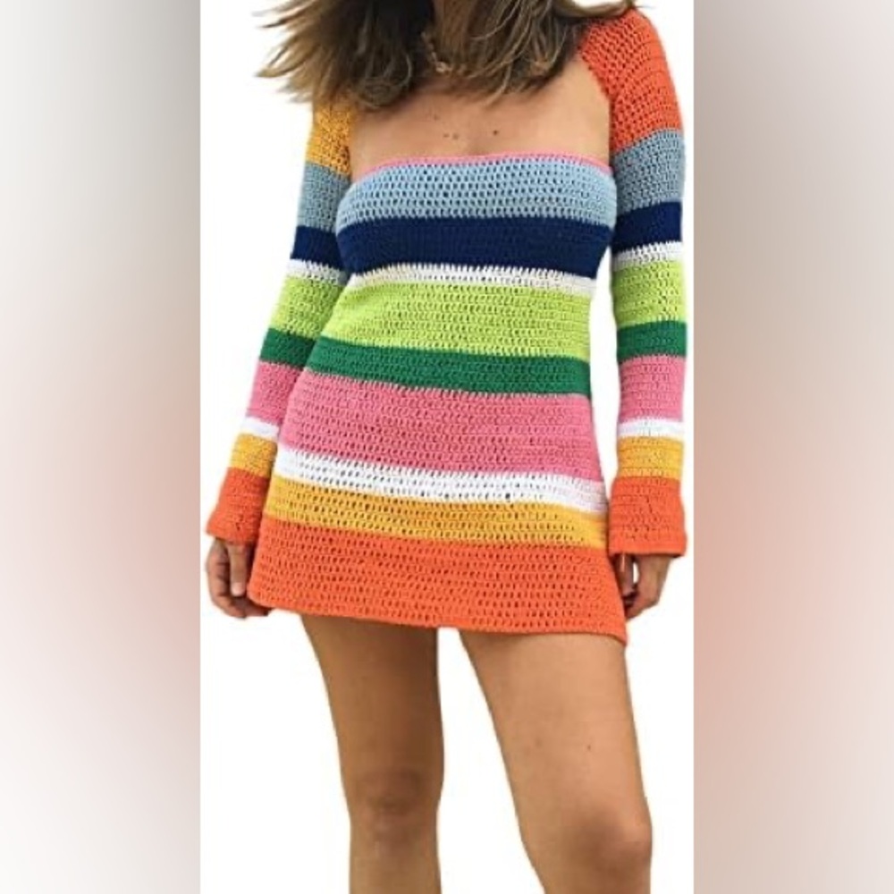 Colorful Knit Dress